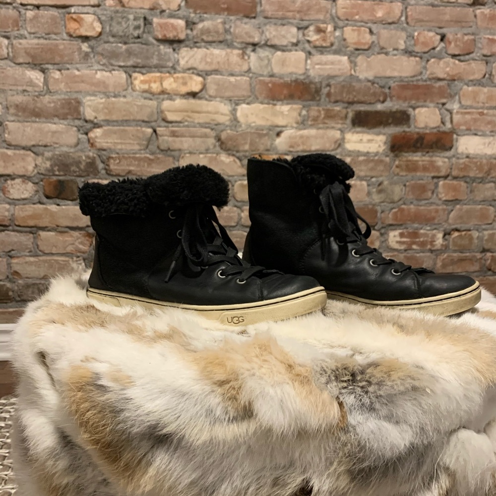 UGG Croft High-Top Sneaker, Black 9